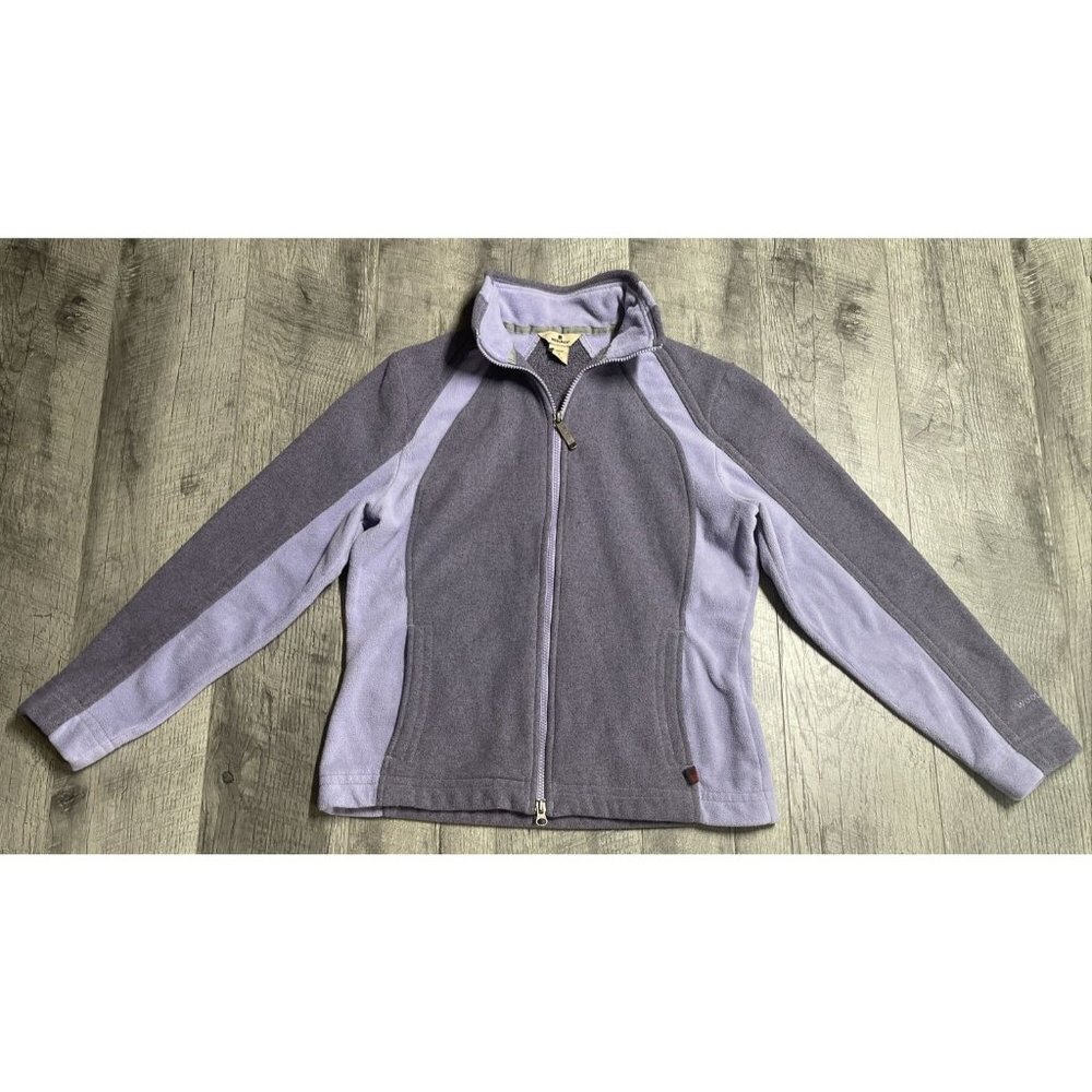 Woolrich Fleece‎ Jacket Womens Medium Purple Full Zip Pockets Hiking Outdoor